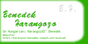 benedek harangozo business card